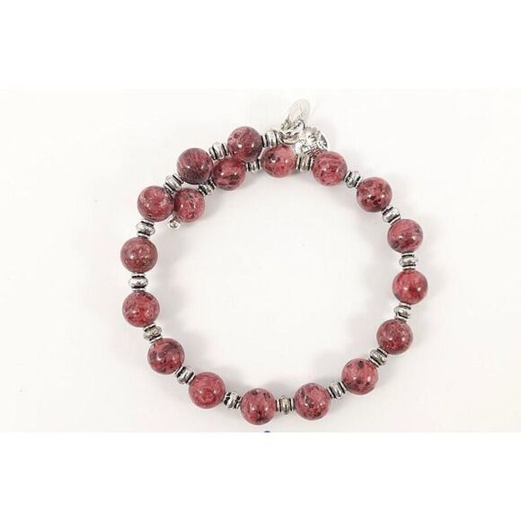 Wind & Fire Rhodonite Wrap Bracelet New - Picture 2 of 7
